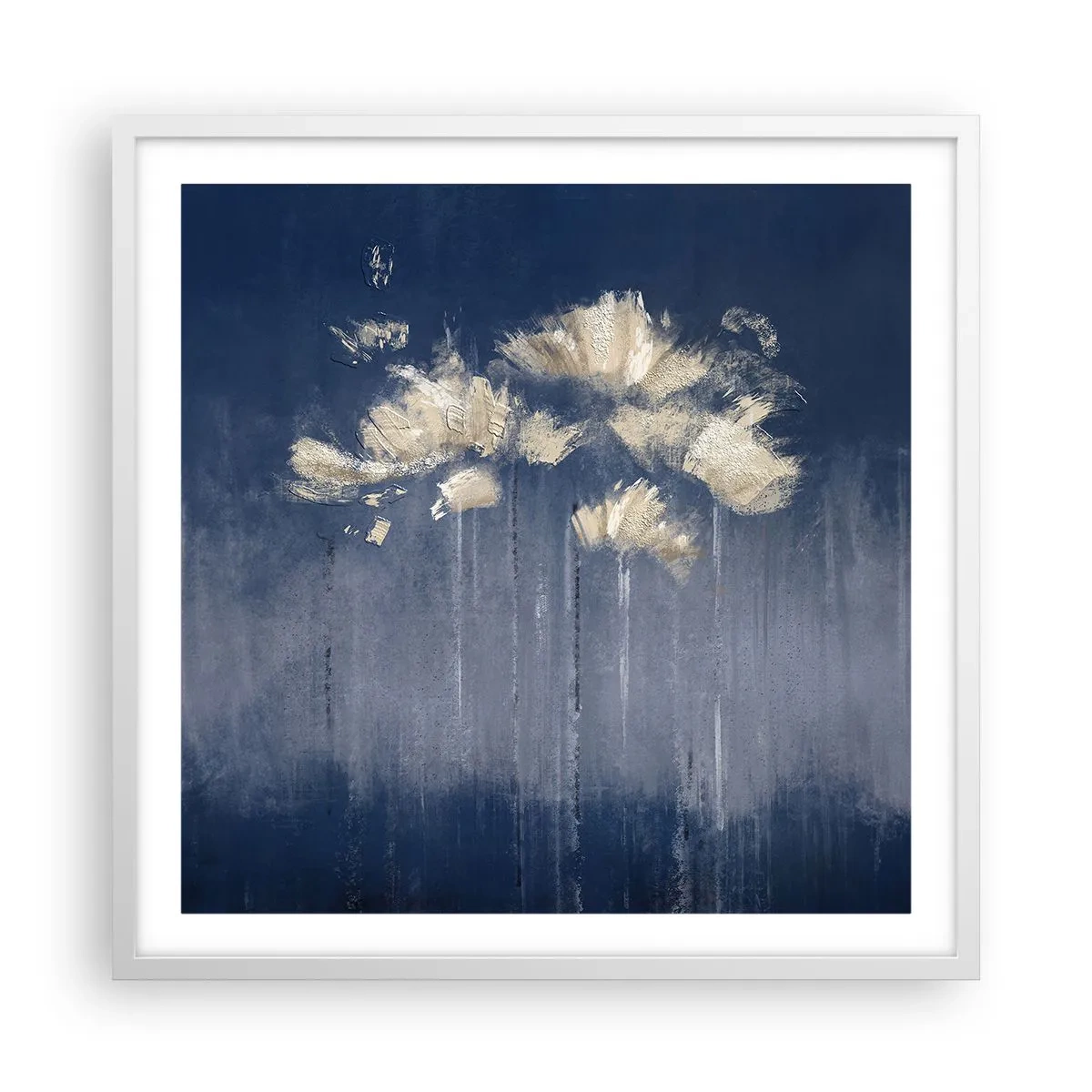 Poster în ramă albă - Ca petalele în vânt - 60x60 cm