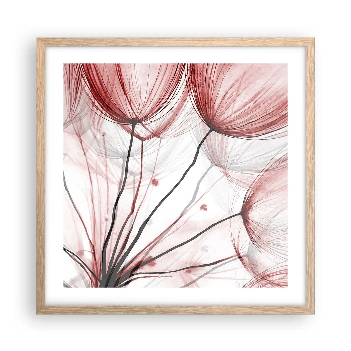 Poster în ramă de stejar deschis - Înainte de plecare - 50x50 cm