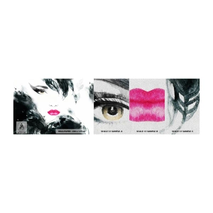 Mostră tapet Premium Sand - Atenție! Femme fatale - Abstracția, Chipul de femeie, Portretul unei femei - 100x30 cm