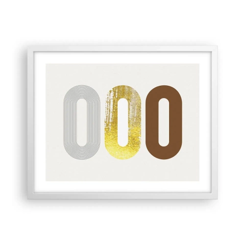 Poster în ramă albă - Ooo! - 50x40 cm