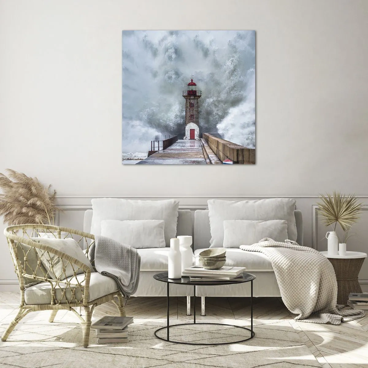 Tablou pe sticlă - Zgomotul apelor, sunetul vântului - 70x70 cm