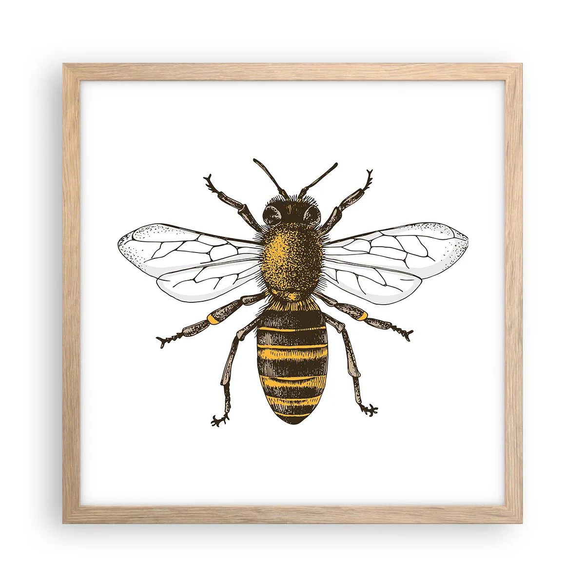 Poster în ramă de stejar deschis - Frumoasă și bună - 40x40 cm