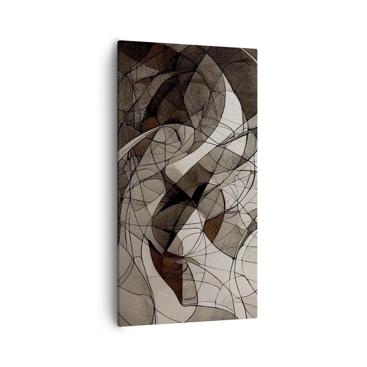 Tablou pe pânză - Circulația culorilor pământului - 55x100 cm