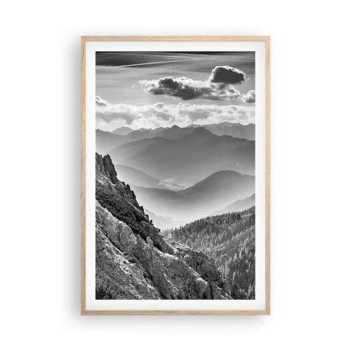 Poster în ramă de stejar deschis - Dincolo de orizont - 61x91 cm