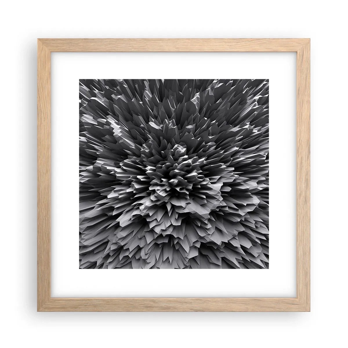 Poster în ramă de stejar deschis - Mai ascuțit nu se poate - 30x30 cm