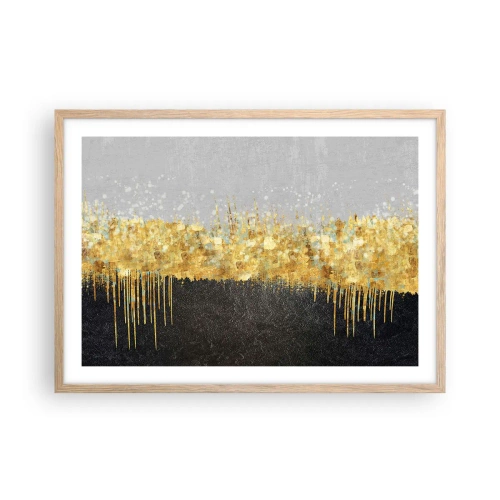 Poster în ramă de stejar deschis - Înăuntru și în sus - 70x50 cm