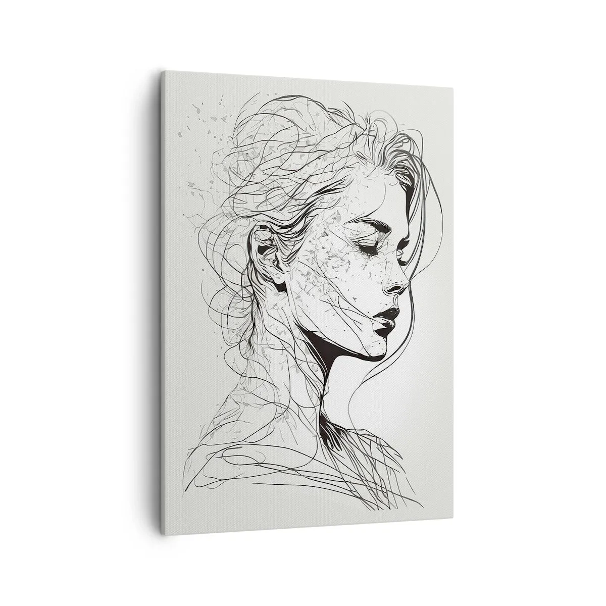 Tablou pe pânză - Desenată cu linii - 50x70 cm