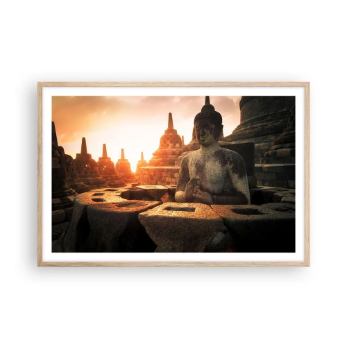 Poster în ramă de stejar deschis - Vreme de mare înțelepciune - 91x61 cm
