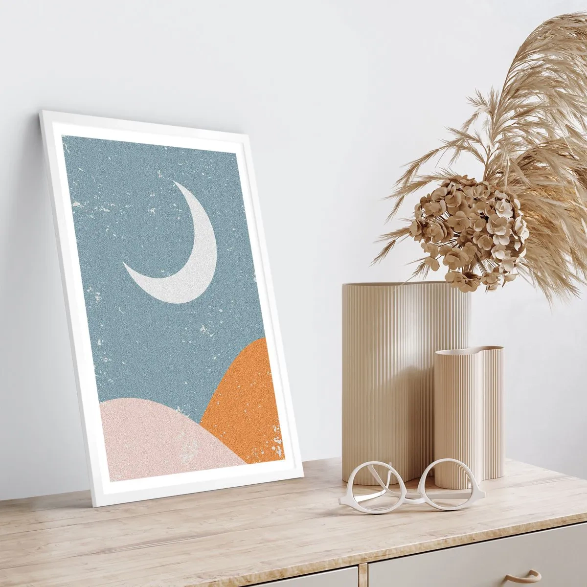 Poster în ramă albă - Miracol tuturor nopții - 70x100 cm