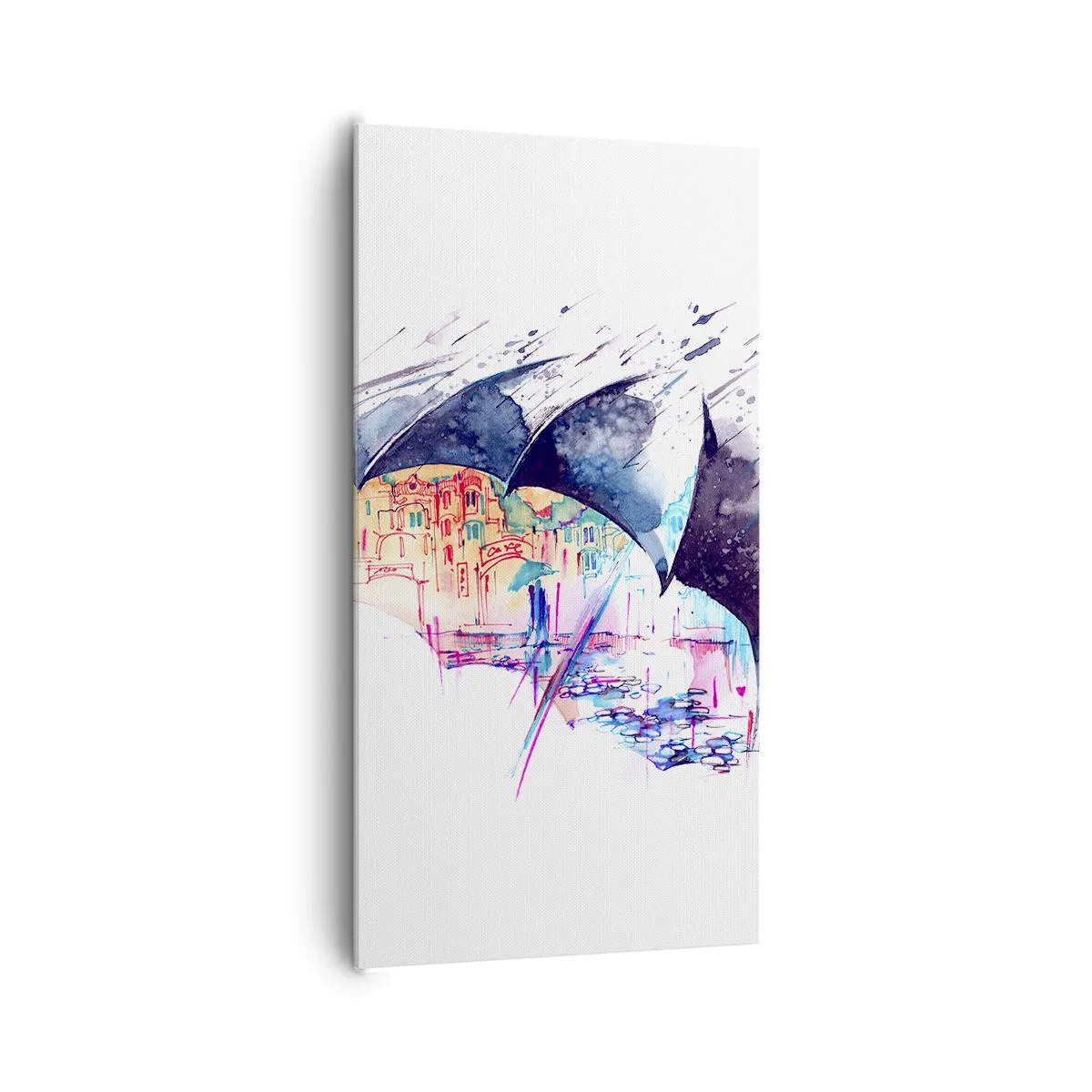 Tablou pe pânză - Plimbare în ploaie - 65x120 cm