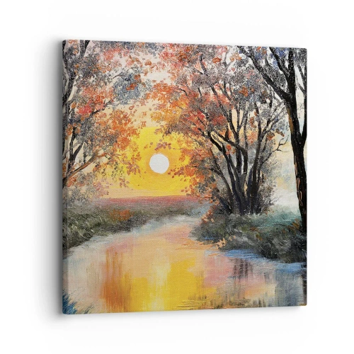 Tablou pe pânză - Atmosferă de toamnă - 30x30 cm