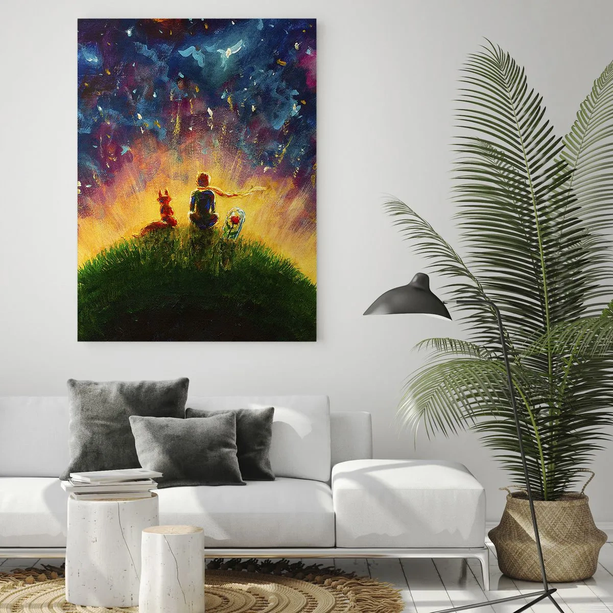 Tablou pe sticlă - Dragoste și prietenie - întreaga lume - 50x70 cm