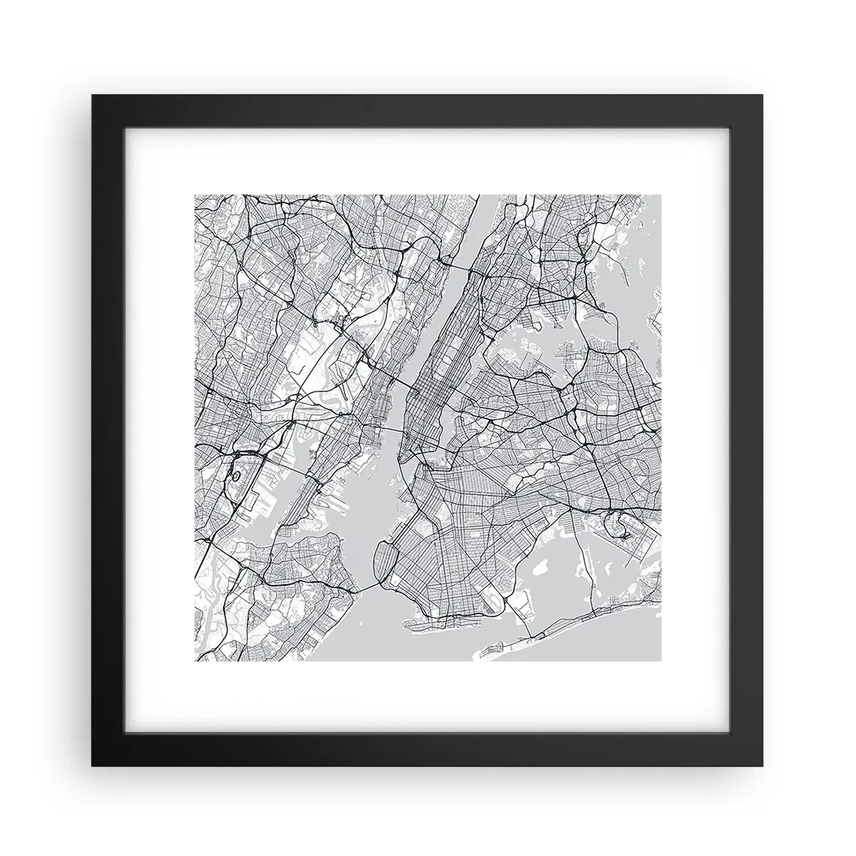 Poster în ramă neagră - Anatomia unei metropole - 30x30 cm