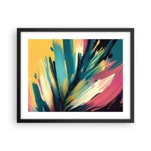 Poster în ramă neagră - Compoziția - o explozie de bucurie - 50x40 cm