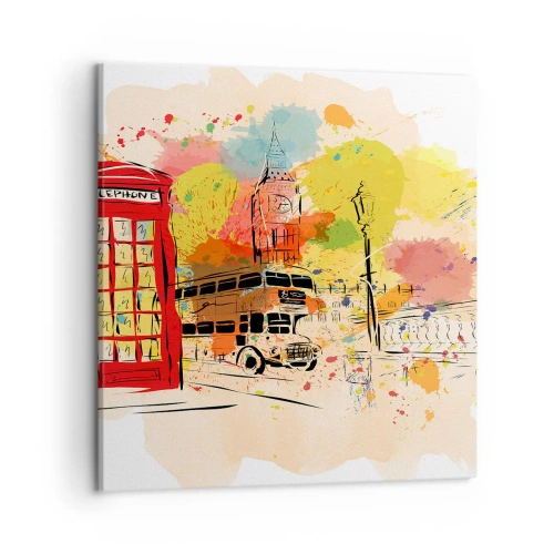 Tablou pe pânză - Orașul varietăților - 50x50 cm