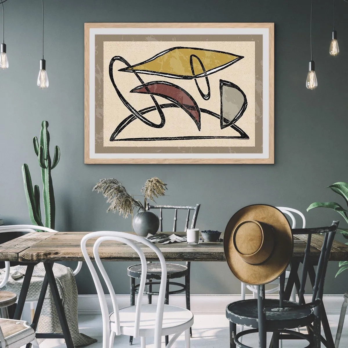 Poster în ramă de stejar deschis - Vertical și orizontal - 40x30 cm