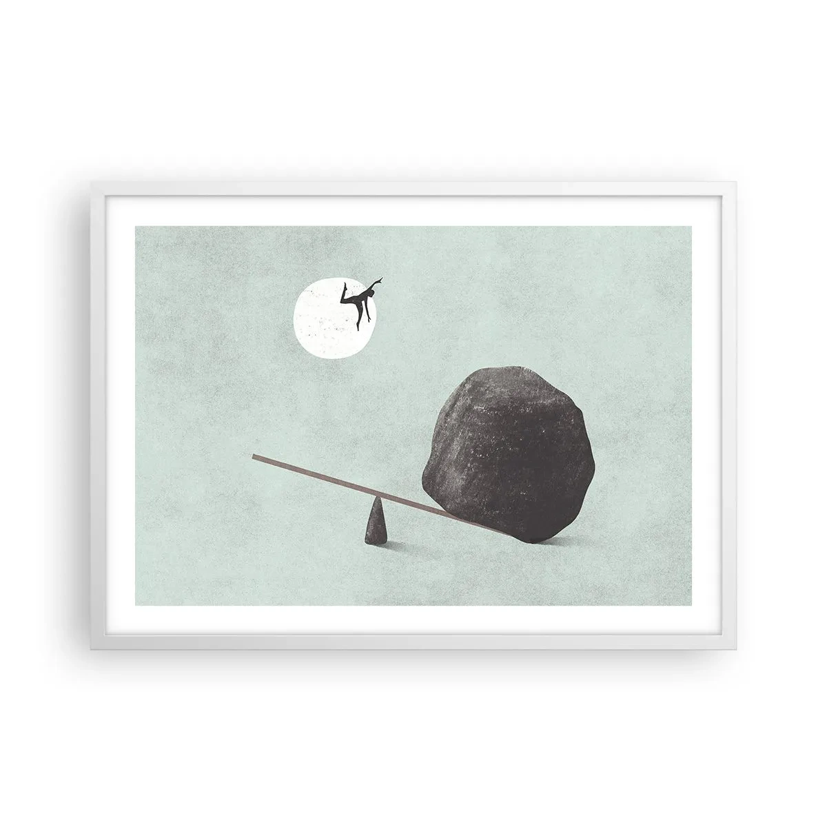 Poster în ramă albă - Visul îndeplinit - 70x50 cm