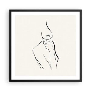 Poster în ramă neagră - Val de melancolie - 60x60 cm