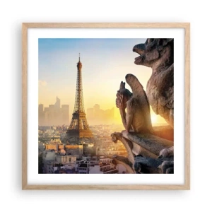 Poster în ramă de stejar deschis - S-au schimbat multe... - 50x50 cm