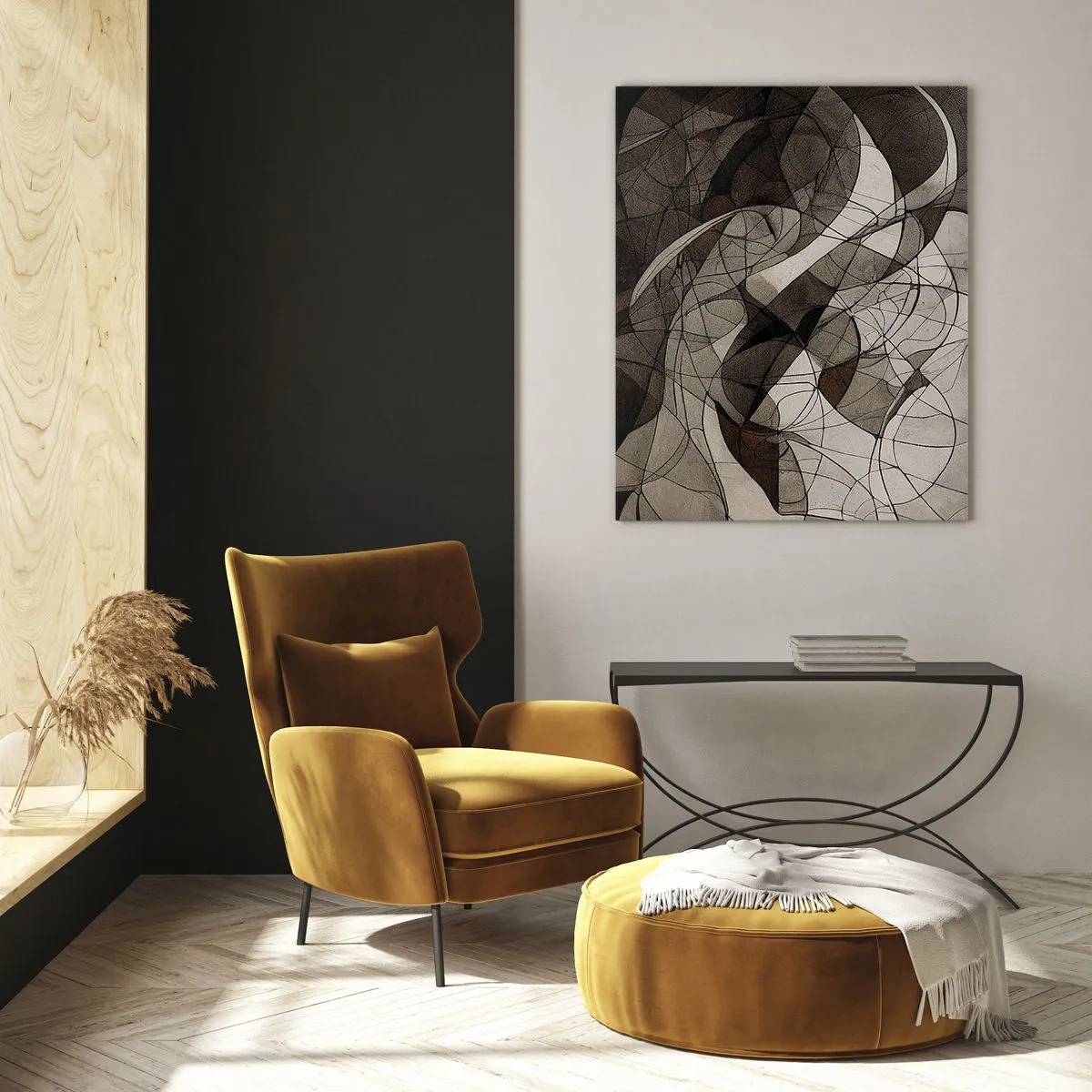 Tablou pe sticlă - Circulația culorilor pământului - 50x70 cm