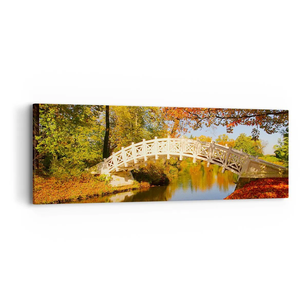 Tablou pe pânză - Pe podul alb al suspinelor - 90x30 cm