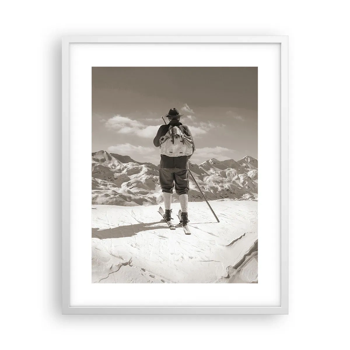 Poster în ramă albă - Și munții sunt la fel - 40x50 cm