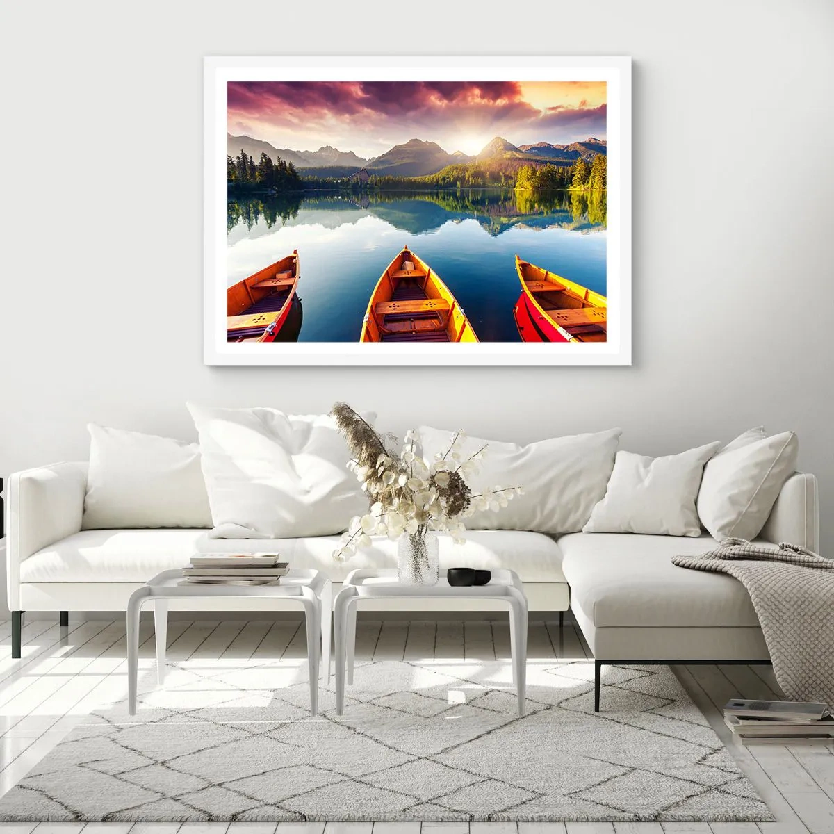 Poster în ramă albă - Nimic împotriva naturii - 100x70 cm