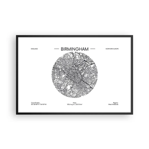 Poster în ramă neagră - Anatomia Birmingham - 91x61 cm