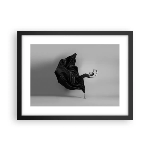 Poster în ramă neagră - Înaripată de muzică - 40x30 cm