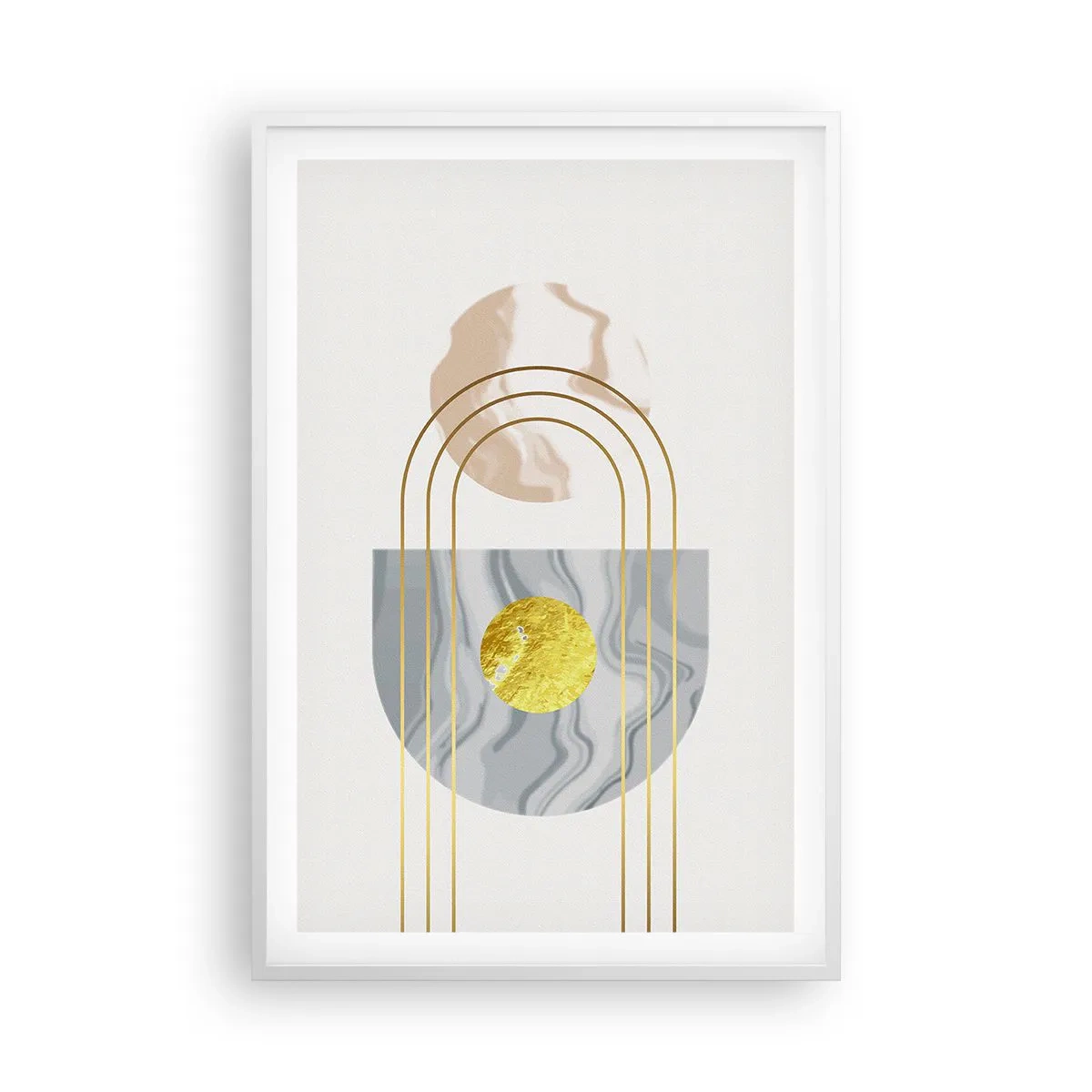 Poster în ramă albă - Lumină și strălucire - 61x91 cm