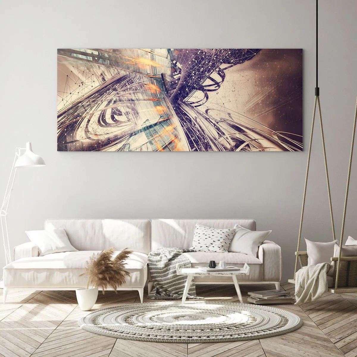 Tablou pe sticlă - În marea grabă - 120x50 cm