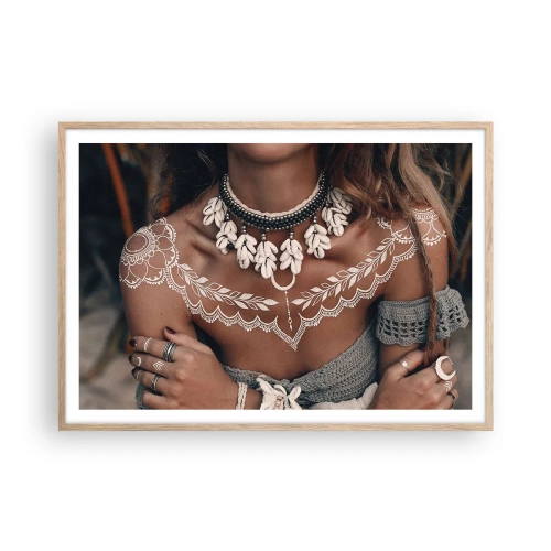 Poster în ramă de stejar deschis - Talismanele, ritualurile feminității - 100x70 cm