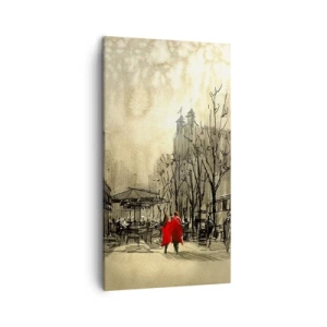 Tablou pe pânză - O întâlnire în ceața londoneză  - 45x80 cm