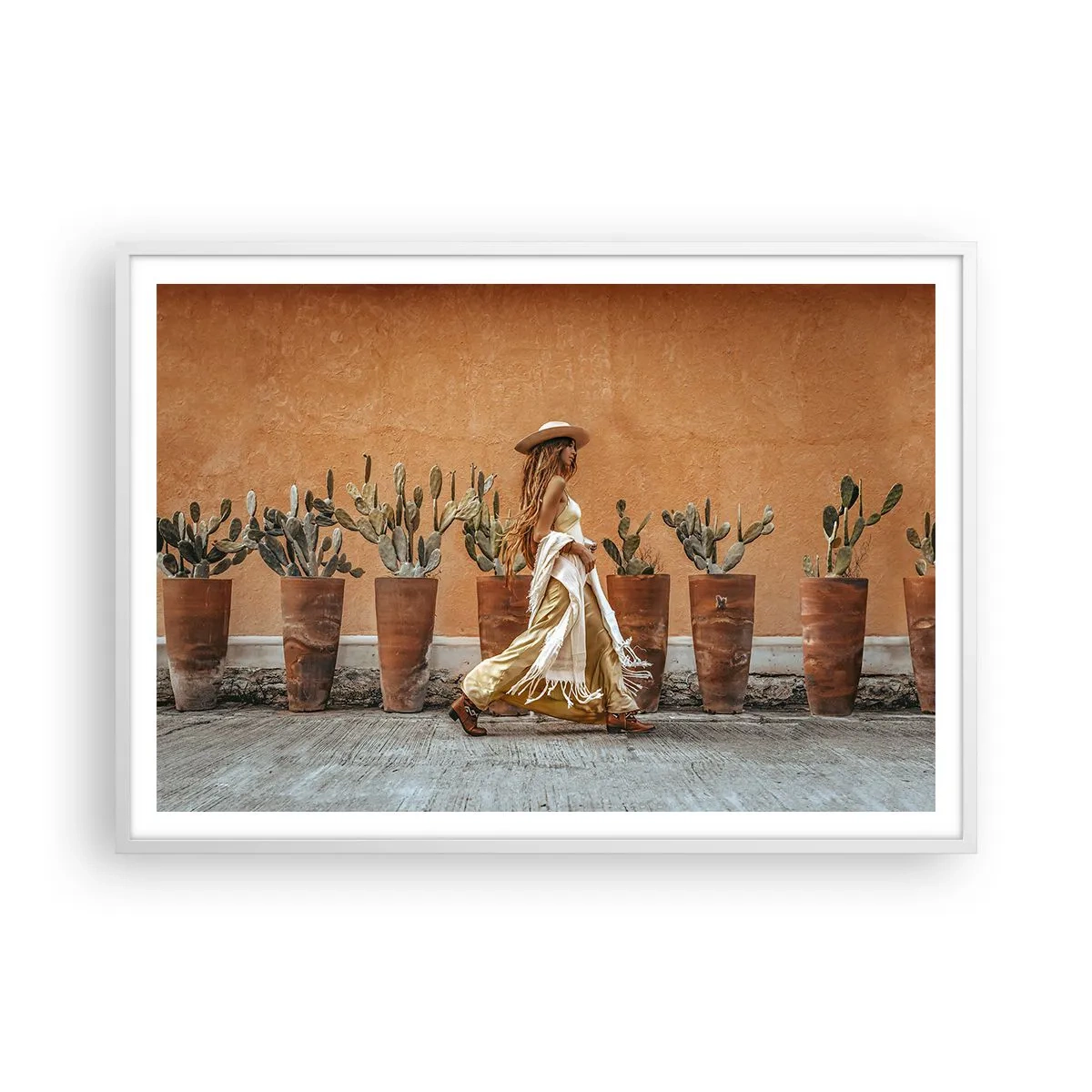 Poster în ramă albă - În stilul hippie - 100x70 cm