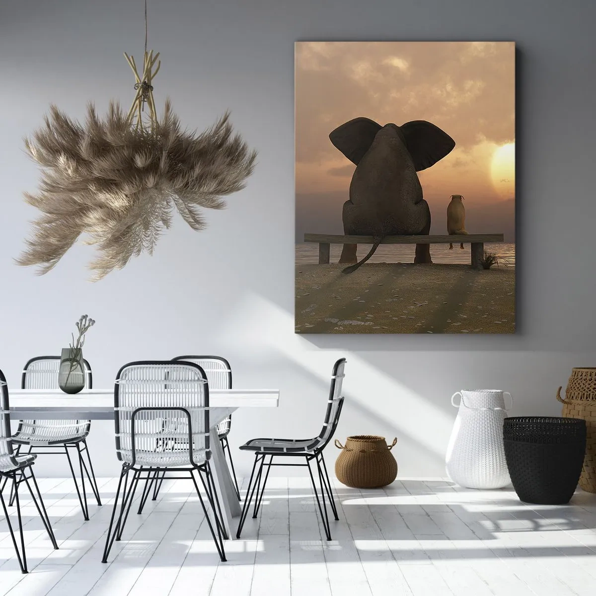 Tablou pe pânză - Este bine să tăcem împreună - 55x100 cm