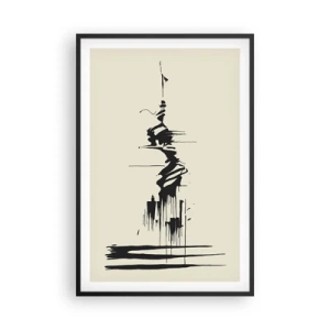 Poster în ramă neagră - Abstracție pripită - 61x91 cm