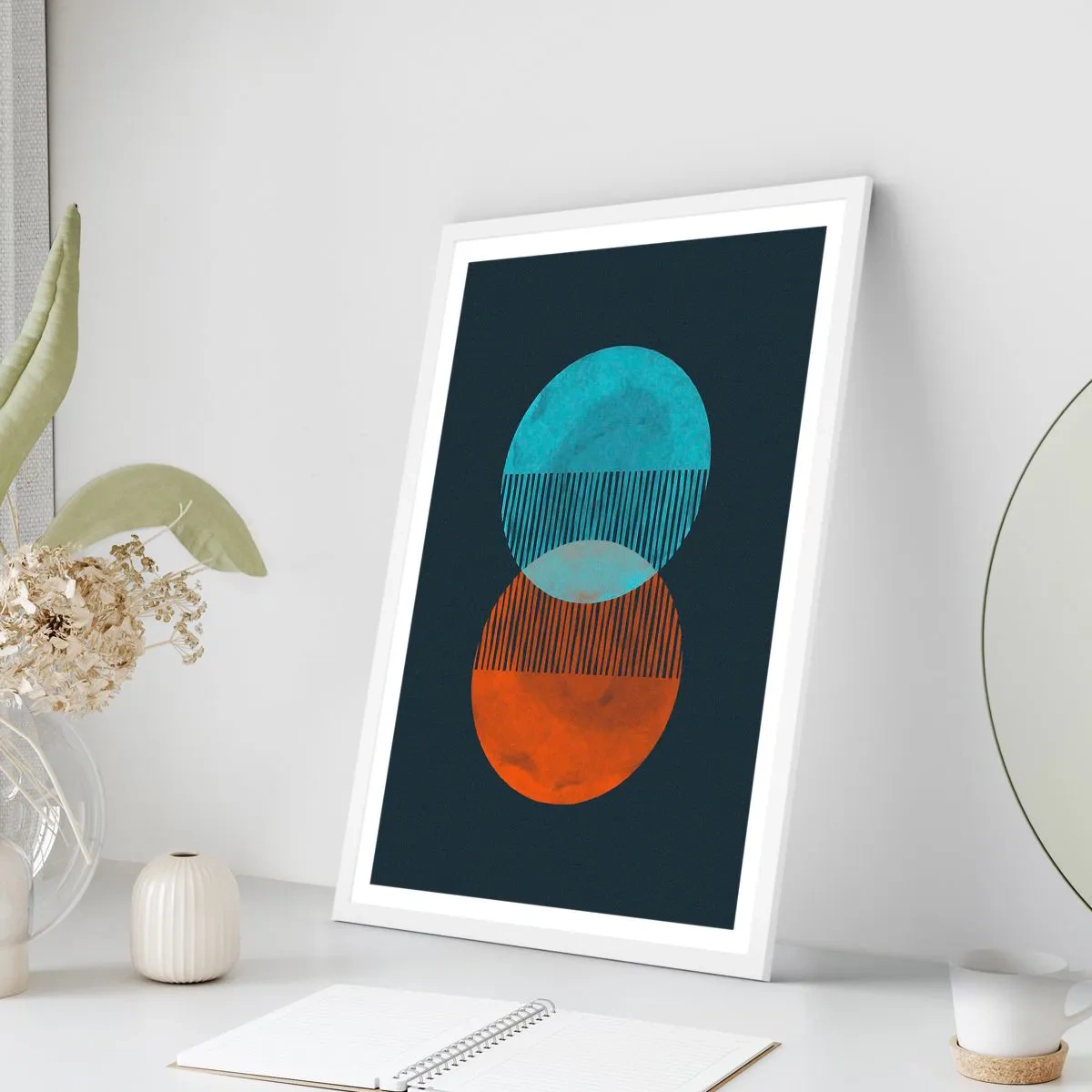 Poster în ramă albă - Fantezie astronomică - 30x40 cm