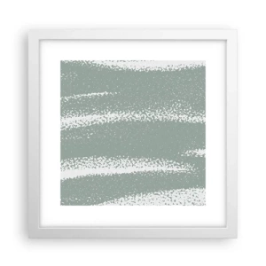 Poster în ramă albă - Abstracție în stil de iarnă - 30x30 cm