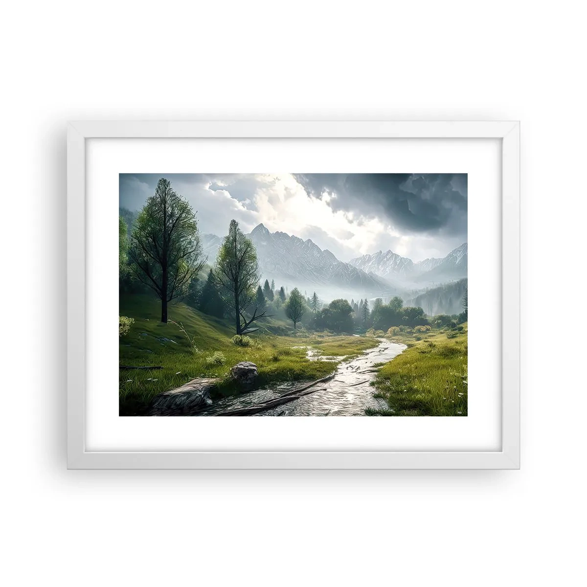 Poster în ramă albă - Până acolo și înapoi - 40x30 cm