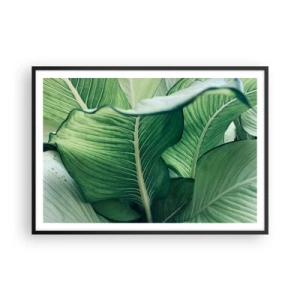 Poster în ramă neagră - Viață intensă în verde - 100x70 cm