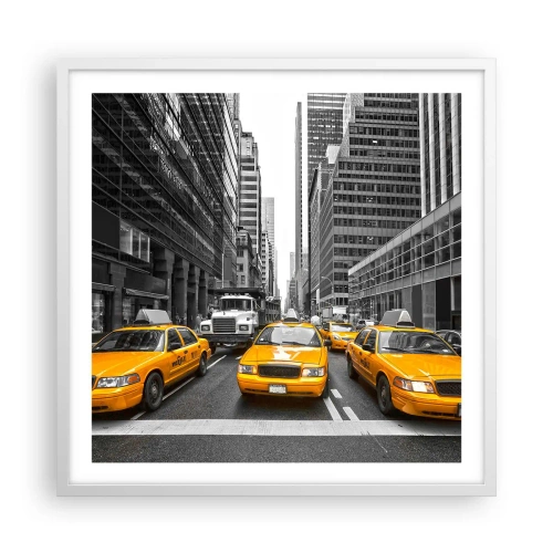 Poster în ramă albă - Noi suntem cei care colorăm orașul - 60x60 cm