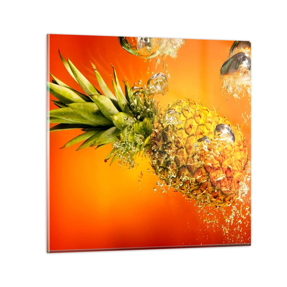 Tablou pe sticlă - Prospețime suculentă tropicală - 30x30 cm