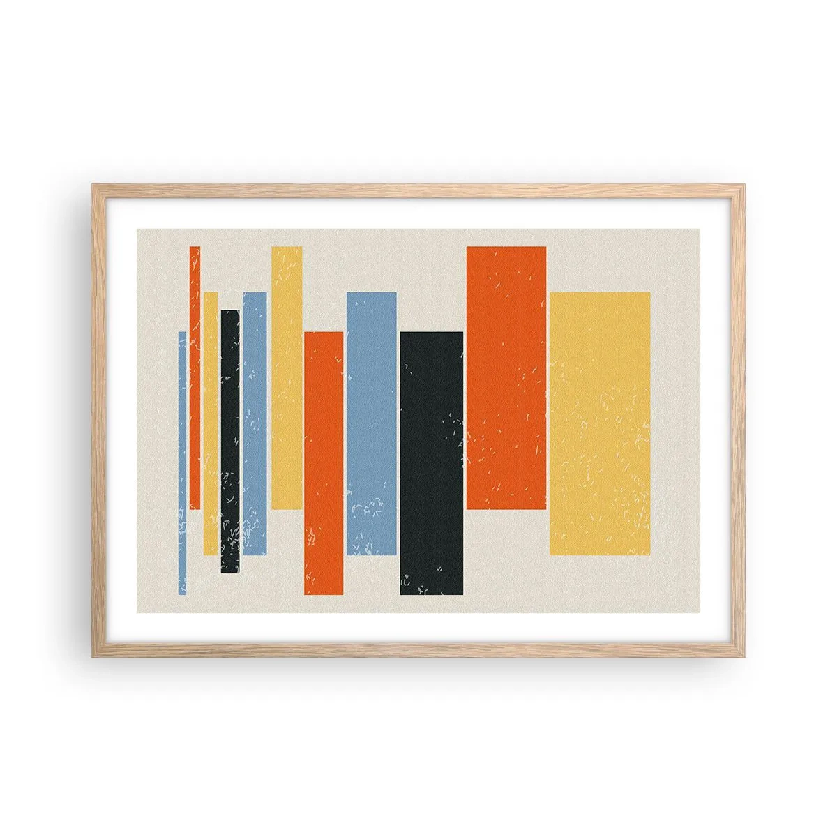 Poster în ramă de stejar deschis - Înregistrare muzicală - 70x50 cm