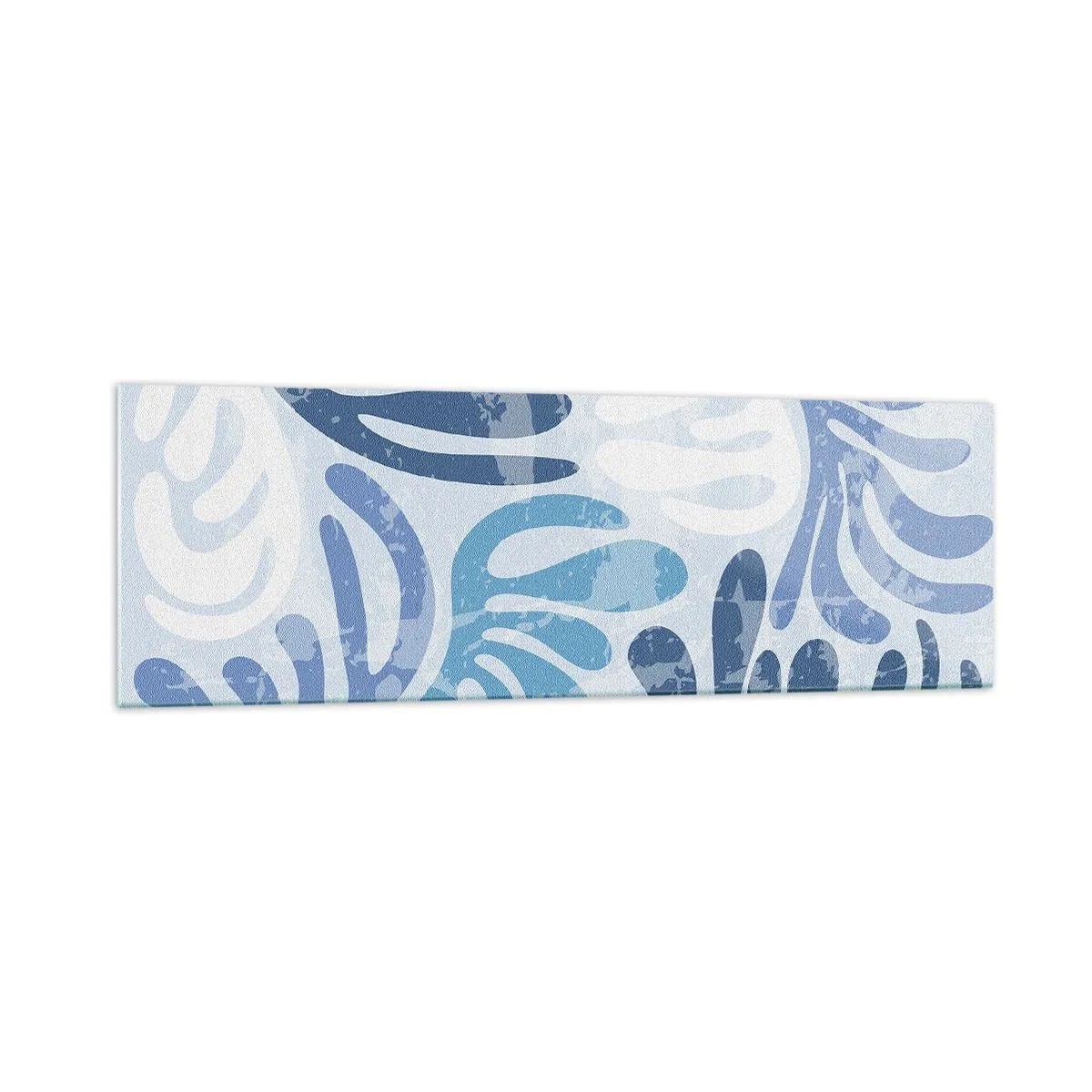 Tablou pe sticlă - Ferigi albastre - 160x50 cm