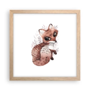 Poster în ramă de stejar deschis - Doar iubire - 30x30 cm