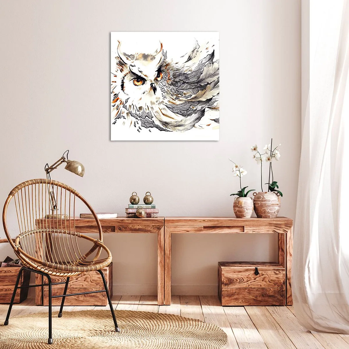 Tablou pe pânză - Ea a venit din lumea magiei - 60x60 cm