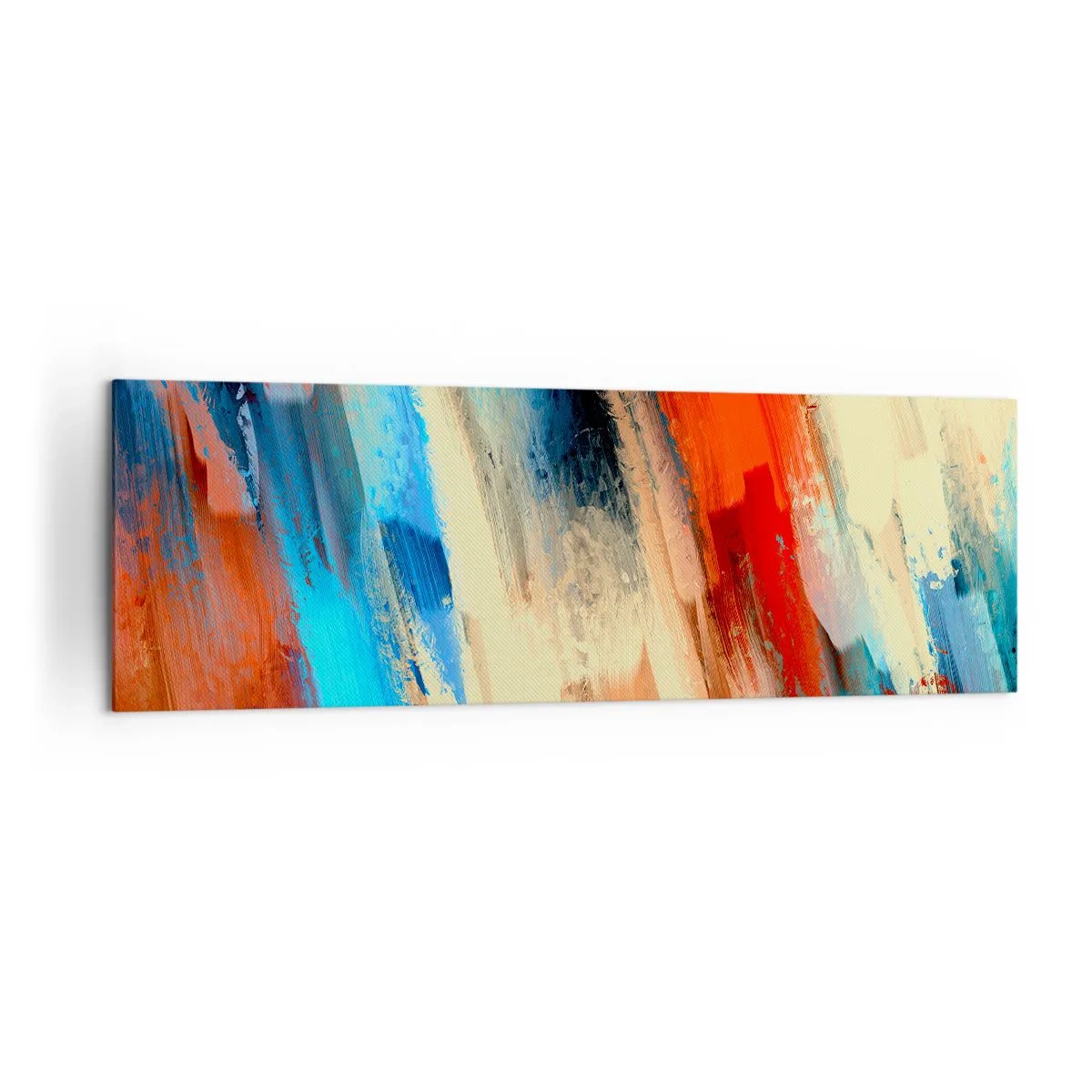 Tablou pe pânză - O cascadă de culori - 160x50 cm