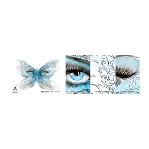 Mostră de Tapet Standard Eco - Polyommatus eros - Abstracția, Fluture, Ochi Femei - 100x30 cm