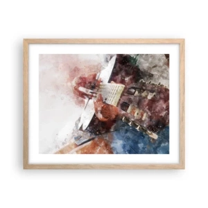 Poster în ramă de stejar deschis - Și ce părere ai? - 50x40 cm