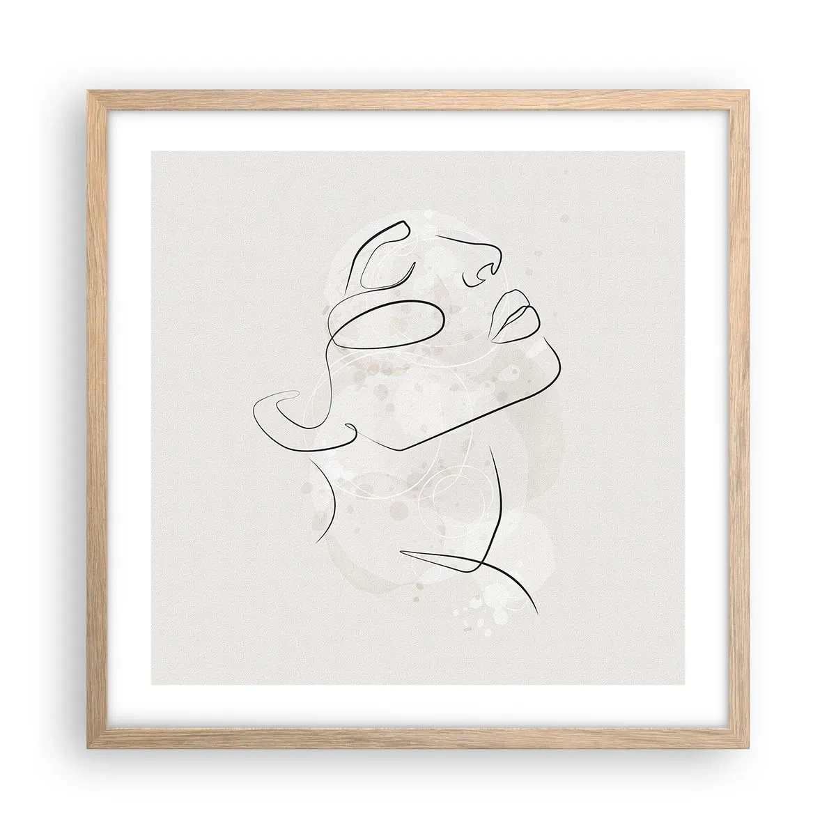 Poster în ramă de stejar deschis - Schiță de vis - 50x50 cm